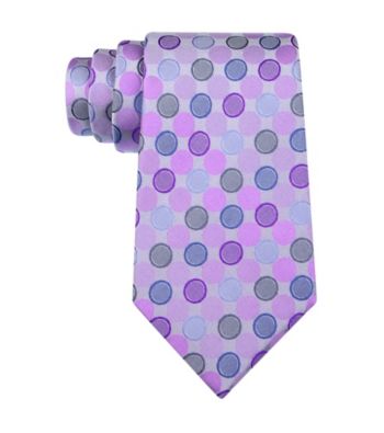 Kenneth Cole REACTION® Men's Purple Stamp Dot Silk Tie