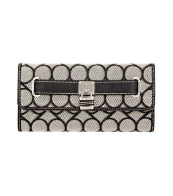 Nine West® 9's Jacquard Checkbook Secretary - Black/Ivory