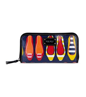 Nine West® Can't Stop Shopper Zip Around Wallet - Blue Multi