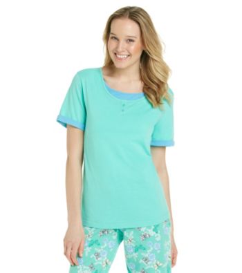 KN Karen Neuburger Contrast Trim Knit Top