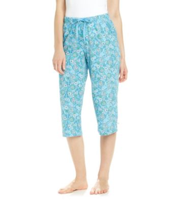 KN Karen Neuburger Knit Capris - Le Mer Blue Floral