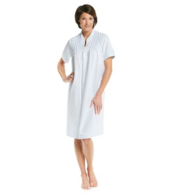 Miss Elaine® French Terry Short Zip Robe