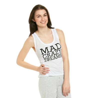 Steve Madden Mad Crazy Dreams Knit Tank - White