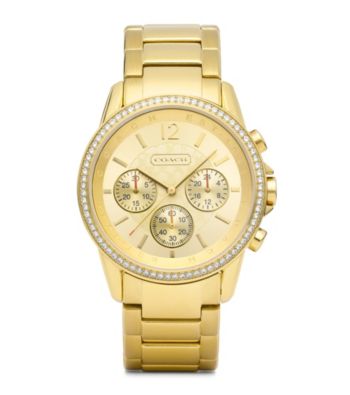 COACH GOLD CLASSIC SIGNATURE SPORT BRACELET WATCH