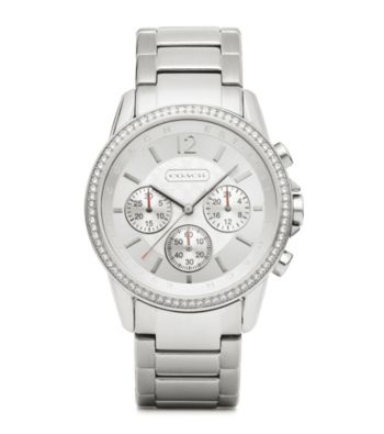 COACH STAINLESS STEEL CLASSIC SIGNATURE SPORT BRACELET WATCH