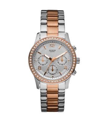 Guess Two Tone Feminine Contemporary Chronograph Watch