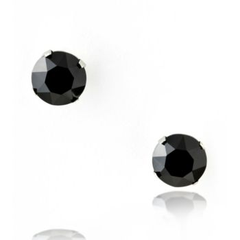 Designs by FMC Sterling Silver 8MM Black Swarovski® Elements Stud Earrings