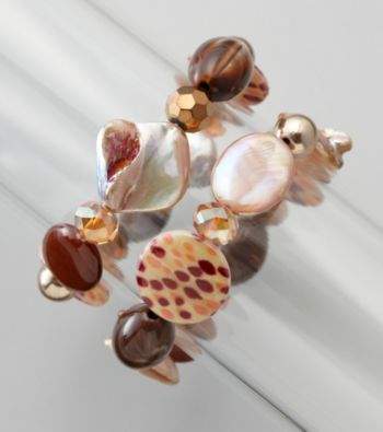 Erica Lyons® Sahara Brown Multi Stretch Bracelet
