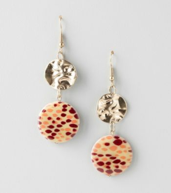Erica Lyons® Sahara Brown Multi Double Drop Pierced Earrings