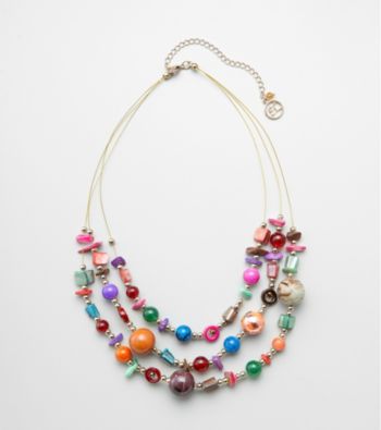 Erica Lyons® Goldtone Carnival Short Illusion Necklace