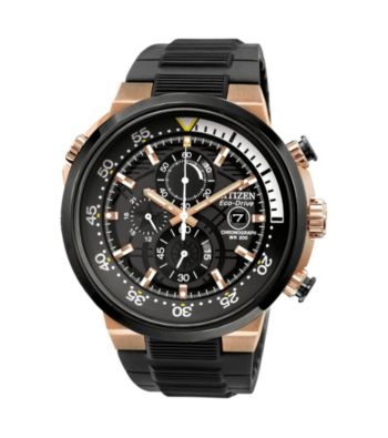 Citizen® Rose Goldtone and Black Men's Endeavor Eco-Drive Watch