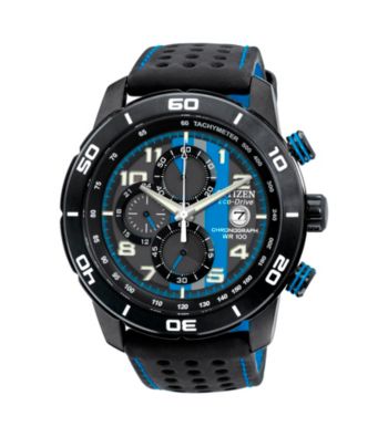 Citizen® Black with Blue Men's Adrenaline Eco-Drive Watch