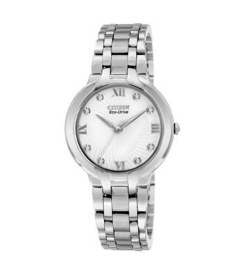 Citizen® Silvetone with Diamond Women's Bella Eco-Drive Watch