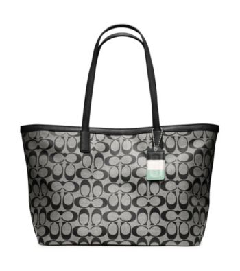 COACH LEGACY WEEKEND SIGNATURE C MEDIUM ZIP TOP TOTE
