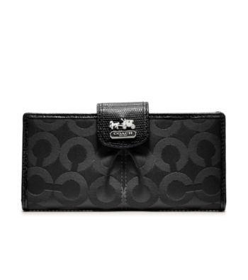 COACH MADISON OP ART SATEEN SKINNY WALLET