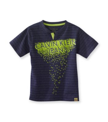 Calvin Klein Jeans® Boys' 8-20 Navy Short Sleeve Dripped Tee