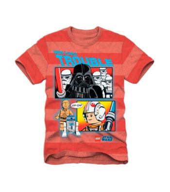 LEGO® Boys' 4-7 Red Striped Short Sleeve Star Wars Tee