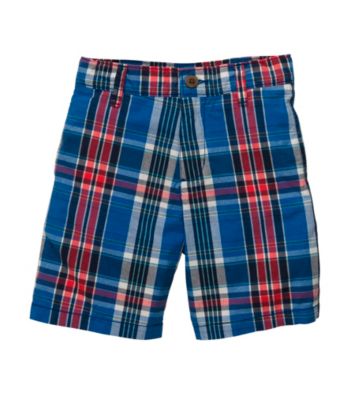 OshKosh B'Gosh® Boys' 4-7 Blue/Red Plaid Shorts
