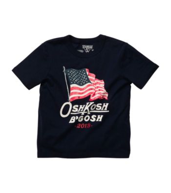 OshKosh B'Gosh® Boys' 2T-7 Navy Short Sleeve Flag Tee