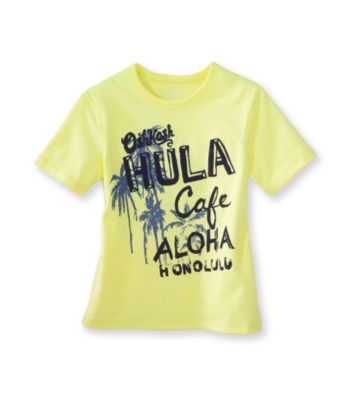 OshKosh B'Gosh® Boys' 4-7 Yellow Short Sleeve Hula Aloha Tee