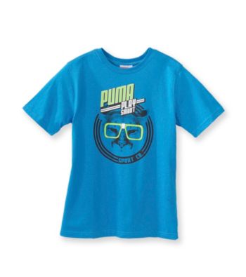 PUMA® Boys' 2T-20 Blue Short Sleeve Play Smart Tee