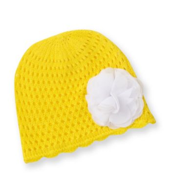 Carter's® Baby Girls' Yellow Crochet Beanie with Flower