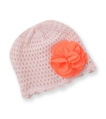 Carter's® Baby Girls' Pink Crochet Hat with Flower