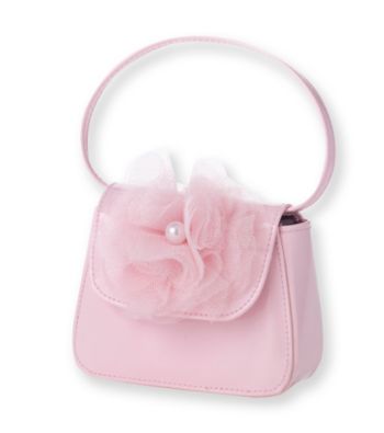 Nolan™ Girls' Pink Flap Bag with Faux Flower
