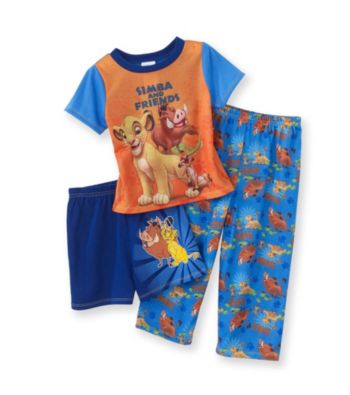 Disney® Boys' 2T-4T Blue/Orange 3-pc. Simba and Friends Pajama Set