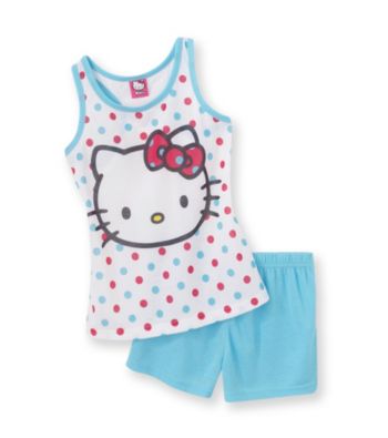 Hello Kitty® Girls' 4-10 Blue Cute Kitty Pajama Set