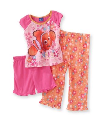 Disney® Girls' 2T-4T Pink/Orange 3-pc. Finding Nemo Pajama Set