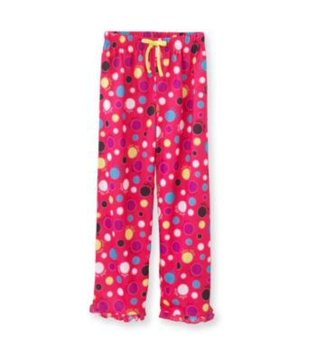 Calvin Klein Girls' 5-16 Pink Polka-Dot Logo Print Pajama Pants