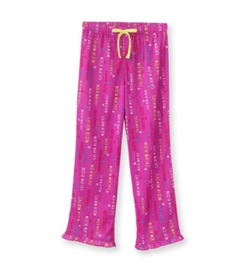 Calvin Klein Girls' 5-16 Purple Logo Print Pajama Pants