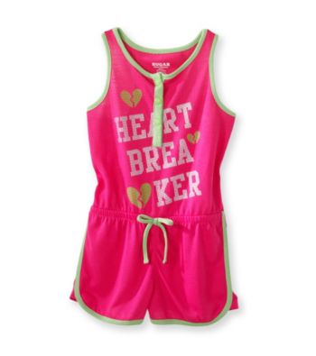 Sugar Sweet Girls' 5-16 Pink Heart Breaker Romper