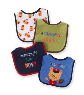 Cuddle Bear® Baby Boys' Assorted 4-pk. Tiger Bibs