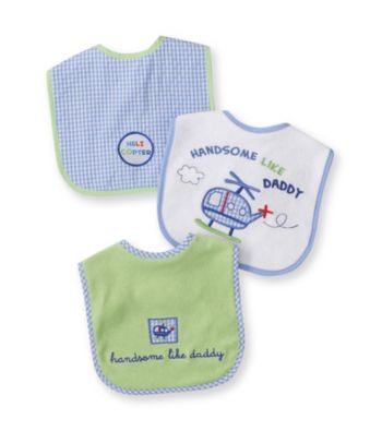 Cuddle Bear® Baby Boys' Assorted 3-pk. Gingham and Planes Bibs