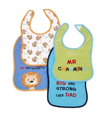 Cuddle Bear® Baby Boys' Assorted 4-pk. Lion Bibs