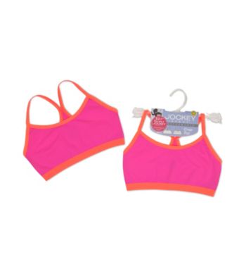 Jockey® Girls' Pink/Orange Thin Strap Crop Top
