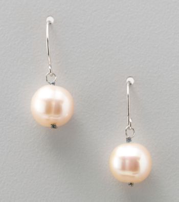 Genuine Natural Pink Pearl Earrings