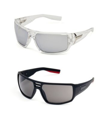 Paradise Collection® Men's Black Plastic Medium Modern Aviator Sunglasses