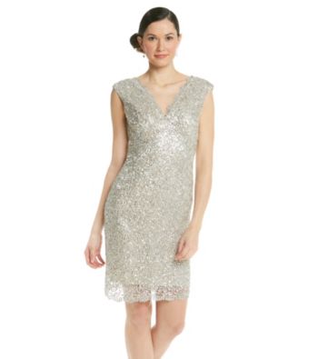 Marina Sequin Lace Sheath Dress