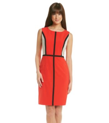 Calvin Klein Contrast Piped Dress