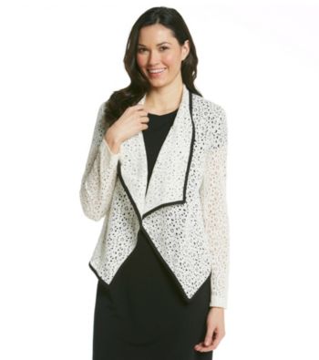 NY Collection All Over Lace Jacket