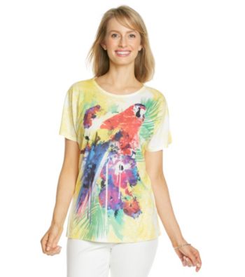 Breckenridge® Petites' Short Sleeve Sublimation Print Tee