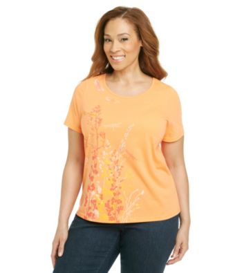 Breckenridge® Plus Size Short Sleeve Crewneck Embellished Tee