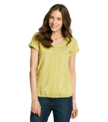 Ruff Hewn Mixed Media Blouson Top