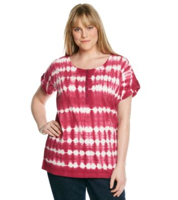 Ruff Hewn Plus Size Tie Dye Henley Tee