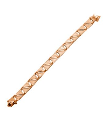 Brass Fine Silver Pltd Rosegold Flash Diamond Scratch 7.25 Bracelet