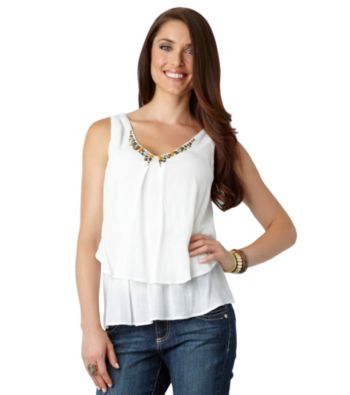 Democracy Tiered Embellished Top