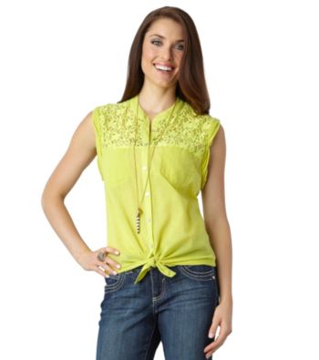 Democracy Lace Front Tank